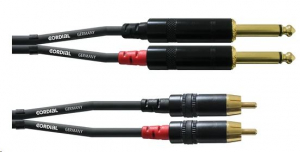 Cordial CFU 1,5 PC 2 RCA apa -> 2 6.3 mm Jack apa kábel